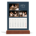Calendrier de bureau support bois - portrait  — Ardoise et sérifs [Février]