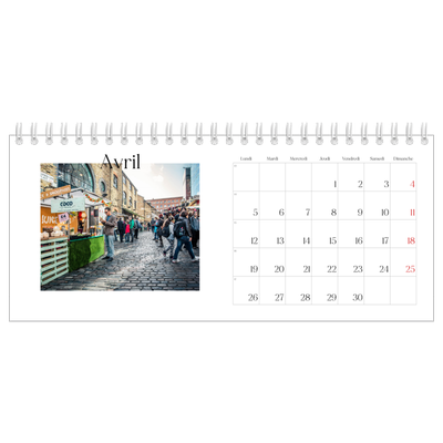 Calendrier de bureau — Mon carnet de voyage [Avril]