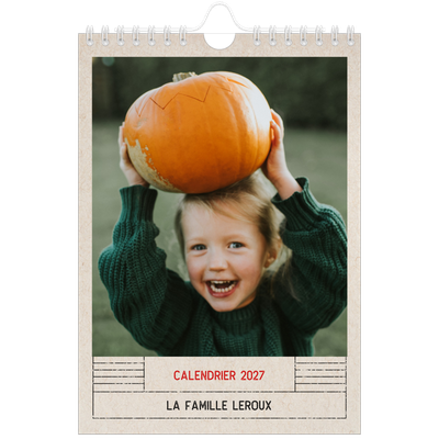 Calendrier photo A5 — Craft effet tampon [couverture]