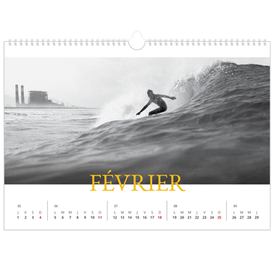 Calendrier photo A3 — Style héritage [Février]