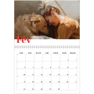 Calendrier photo A4 double (30 x 40 cm) — Une année audacieuse [Février]
