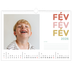 Calendrier photo A3 — Lettrage coloré [Février]