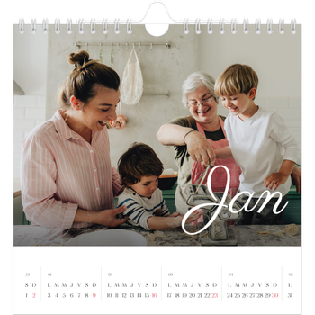 Calendrier photo carré — Mois écris à la main