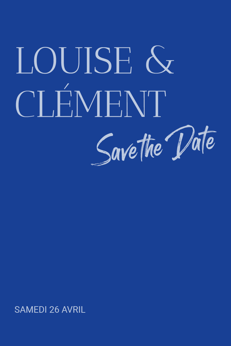 Save the date — Classique cobalt