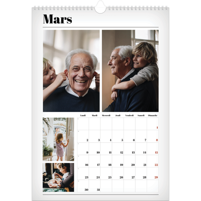 A3 Calendrier annuel — Une de magazine [Mars]