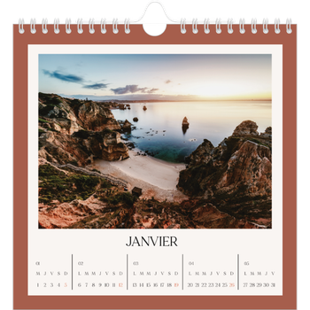 Calendrier photo carré — Couleurs classiques