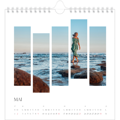 Calendriers annuels carré — Fragments de voyage [Mai]