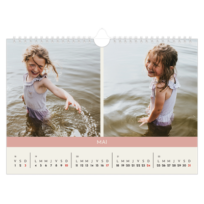 Calendrier photo A4 — Chapitres pastel [couverture]