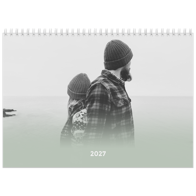 Calendrier photo A4 double (30 x 40 cm) — Fondu argile [couverture]
