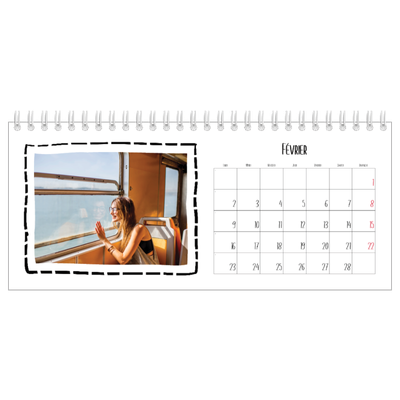 Calendrier de bureau — Instants d'album photo [Février]