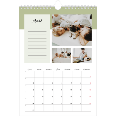 Calendrier photo A4 (20 x 30 cm) — Agenda 'To Do' list [Mars]