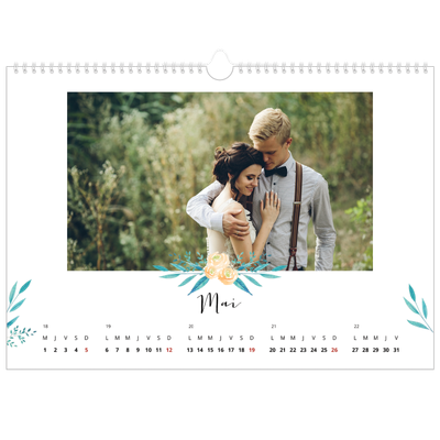 Calendrier photo A3 — Ornements aquarelle [couverture]