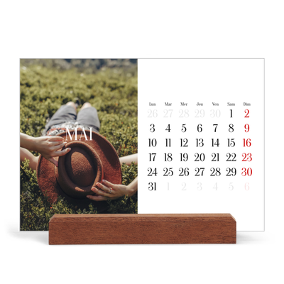 Calendrier de bureau support bois - paysage   — Évasion sans fin [couverture]