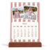 Calendrier de bureau support bois - portrait  — Motifs rétros [Mars]