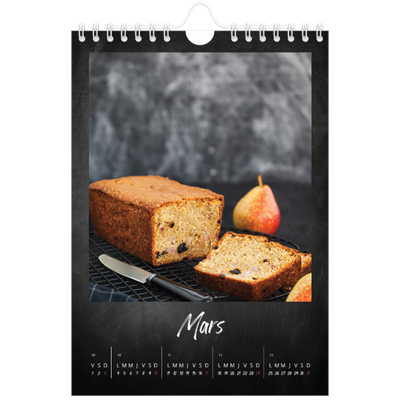 Calendrier photo A5 — Tableau et craie [Mars]
