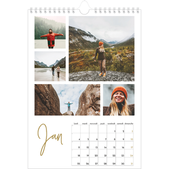 Calendrier photo A4 — Manuscrit