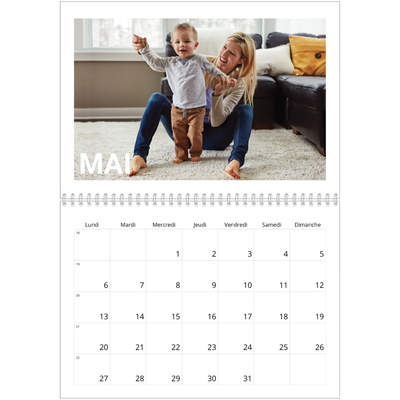 Calendrier photo A4 double (30 x 40 cm) — Grand mois [couverture]
