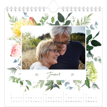 Calendrier photo carré — Fleurs traditionelles