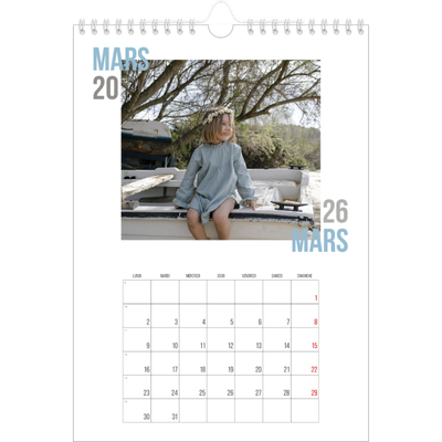Calendrier photo A4 (20 x 30 cm) — Type de couple [Mars]