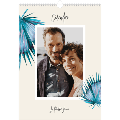 A3 Calendrier annuel — Fleurs entremélées [couverture]