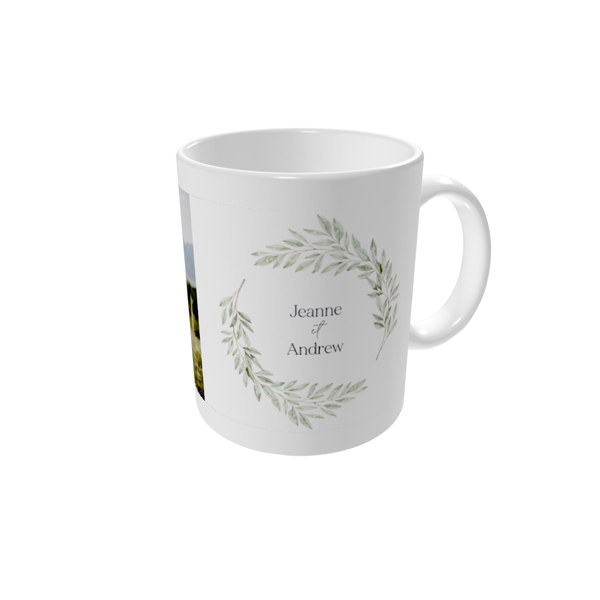 Mug personnalisé — Mariage botanique
