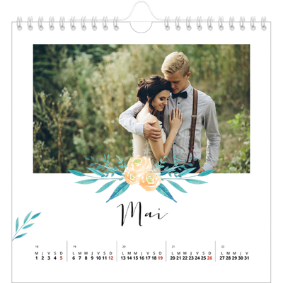 Calendriers annuels carré — Ornements aquarelle [couverture]