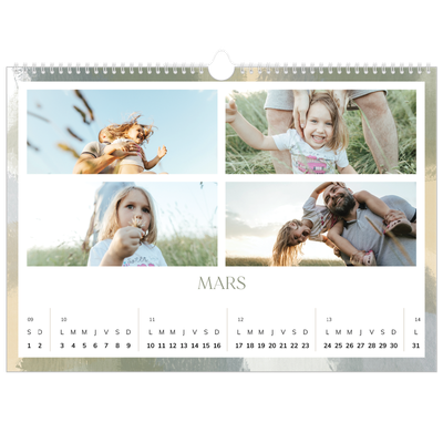Calendrier photo A3 — Effet pinceau [Mars]