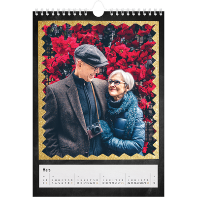 Calendrier photo A4 (20 x 30 cm) — Paillete et ardoise [Mars]