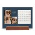 Calendrier de bureau support bois - paysage   — Ardoise et sérifs [Janvier]