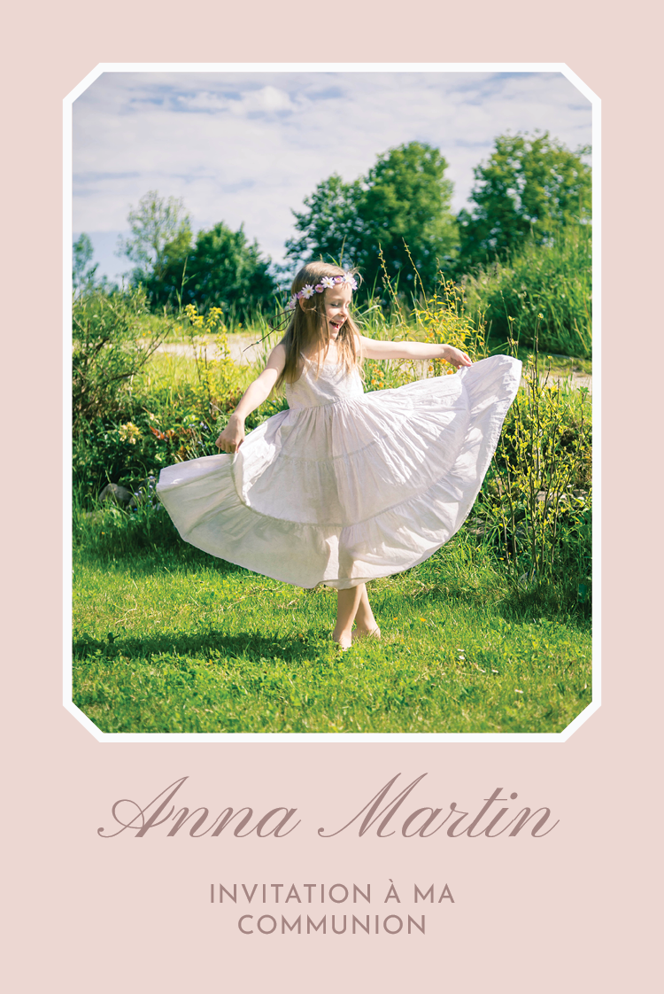 Cartons d'invitation — Rose ballerine