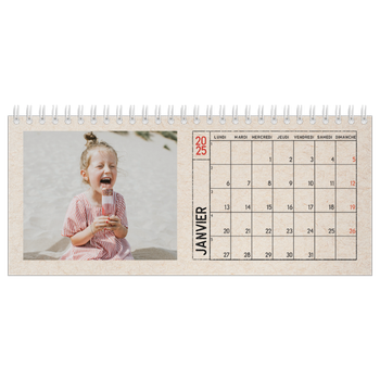 Calendrier de bureau — Craft effet tampon