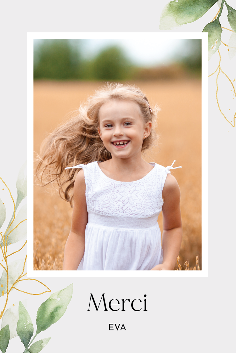 Carte de remerciement — Éclaboussure florale