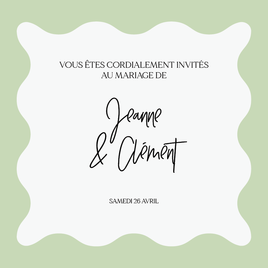 Cartons d'invitation — Ondulations pastelles