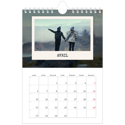 Calendrier photo A5 — L'édition portrait [Avril]