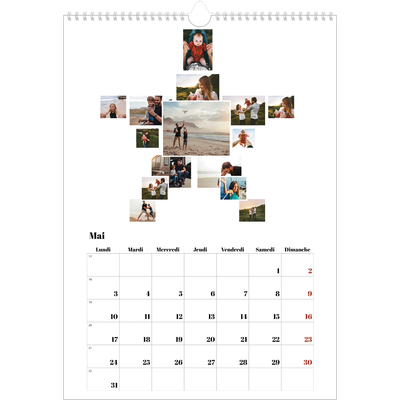 A3 Calendrier annuel — Formes et collage [couverture]