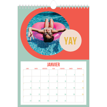 Calendrier photo A4 — Fun et moderne
