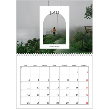 Calendrier photo A4 double — L'arche ouverte