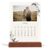 Calendrier de bureau support bois - portrait  — Encre & lierre [Janvier]