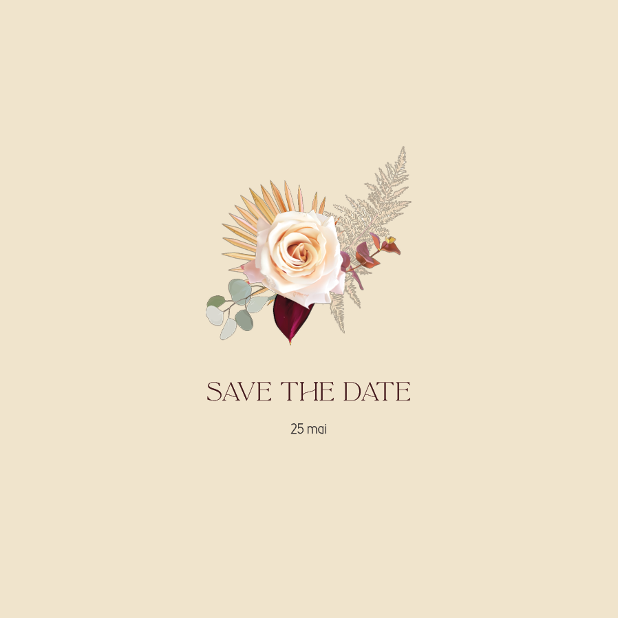 Save the date — Mariage bohème