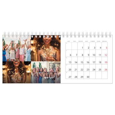 Calendrier de bureau — Superposition pinceau [Avril]