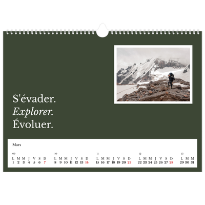 Calendrier photo A3 — Terre éditoriale [Mars]