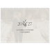 Calendrier photo A4 double (30 x 40 cm) — Initiales fleuries [couverture]