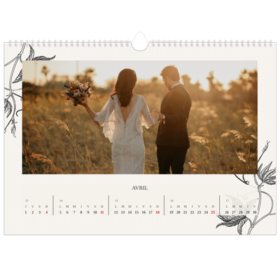 Calendrier photo A3 — Encre & lierre [Avril]
