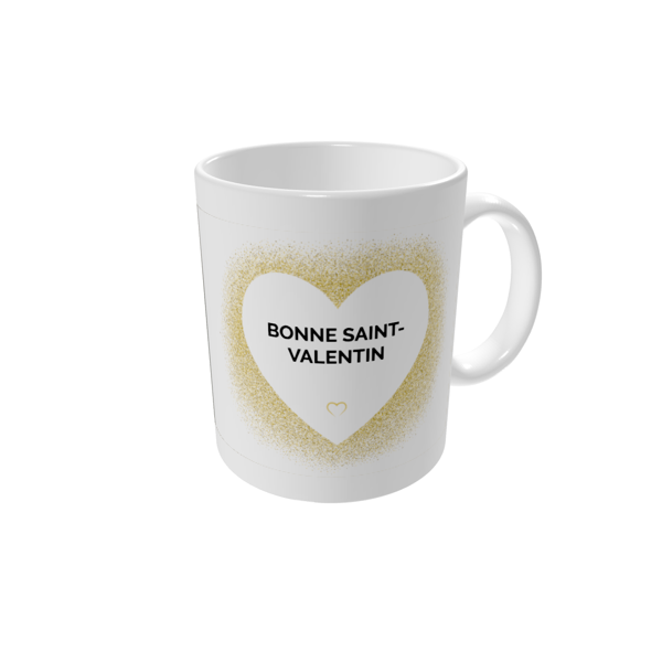 Mug personnalisé — Cœur scintillant