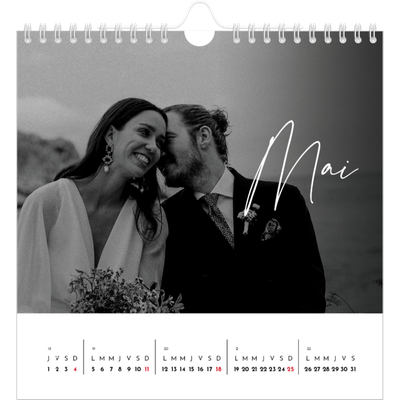 Calendriers annuels carré — Écriture élégante [couverture]