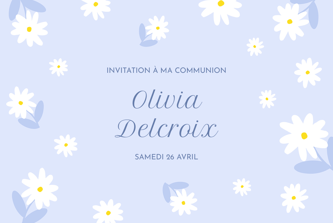 Cartons d'invitation — Pluie de marguerite