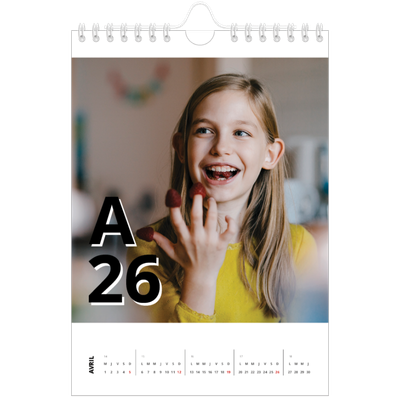 Calendrier photo A5 — Jolie lettre [Avril]