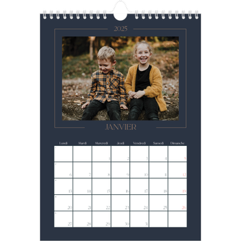 Calendrier photo A4 — Bleu de Prusse