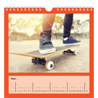 Calendriers annuels carré — Panel de couleur [Mars]