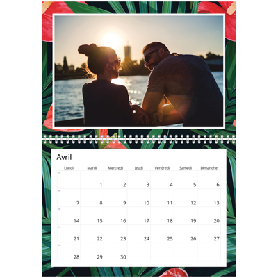 Calendrier photo A4 double (30 x 40 cm) — Tropical [Avril]